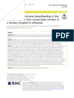 Predictors of Exclusive Breastfeeding in The First Six Months: Four Consecutive Surveys in A Tertiary Hospital in Lithuania