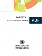 New York Declaration On Forest - Action Statement and Action Plan