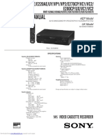 Service Manual: J Video Cassette Recorder