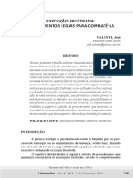 Combate à execução frustrada