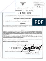 Decreto 345 Del 6 de Abril de 2021. Nombramiento Ana María Aljure. Presidencia