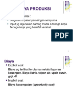 Teori Biaya Produksi