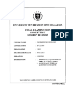 Universiti: Malaysia Final Examination