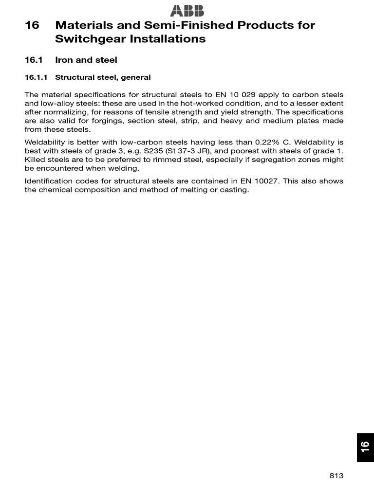 ABB 12 E 16 Materials and SemiFinished Products For Switchgear Installations PDF