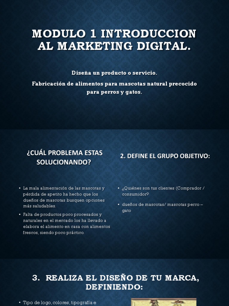 Modulo 1 Marketing Digital | PDF | Mascota | Alimentos