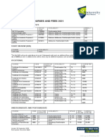 International Courses and Fees 2021