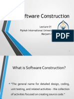 Software Construction - Lecture 1