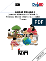 Physical Science: Quarter 3/module 5/week 3: General Types of Intermolecular Forces