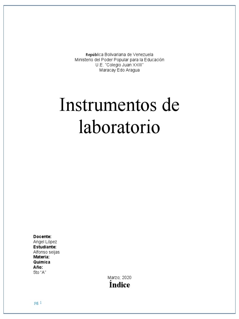 Instrumentos de Medidas Volumétricas PDF Naturaleza Informática y