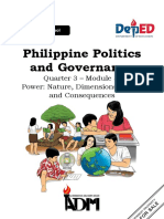 Philippine Politics and Governance: Quarter 3 - Module 3: Power: Nature, Dimensions, Types and Consequences