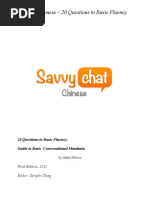 Savvy Chat Chinese - 20 Questions To Basic Fluency