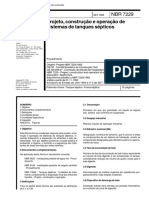 NBR 7229-93 Projeto, Construção e Operação de Tanques Sépticos