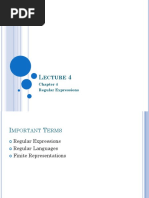 Ecture: Regular Expressions