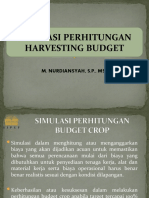 Simulasi Perhitungan Harvesting Budget