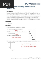 Activity 2.1.4 Calculating Force Vectors Answer Key: 5 Sin 30 Right 2.5