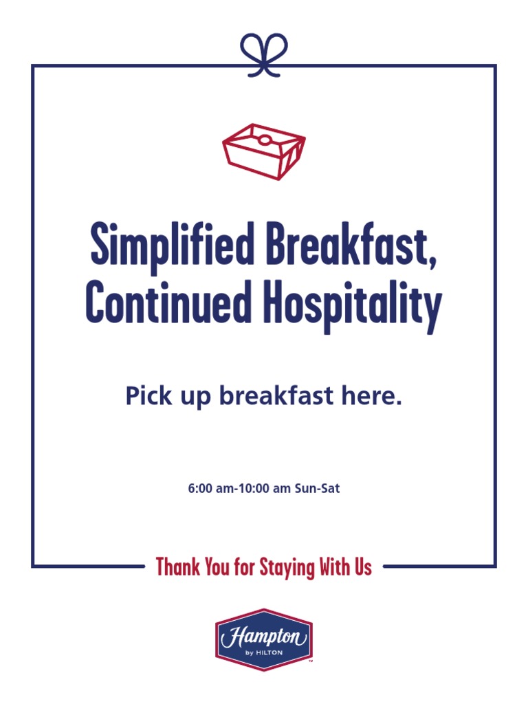 Simplified Breakfast Pickup Sign | PDF