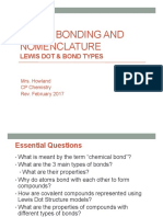 Unit 8: Bonding and Nomenclature: Lewis Dot & Bond Types