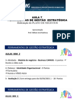 Aula 7 - Ferramentas de Gestão Estratégica de Negócios