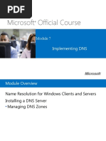 Microsoft Official Course: Implementing DNS