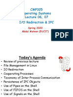 CMP325 Operating Systems Lecture 06, 07 I/O Redirection & IPC