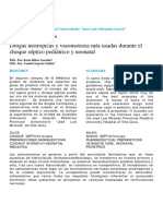 Drogas inotrópicas y vasomotoras más usadas durante el