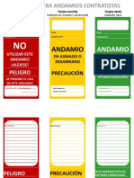 49 Tarjetas para Andamios Contratistas Rojo