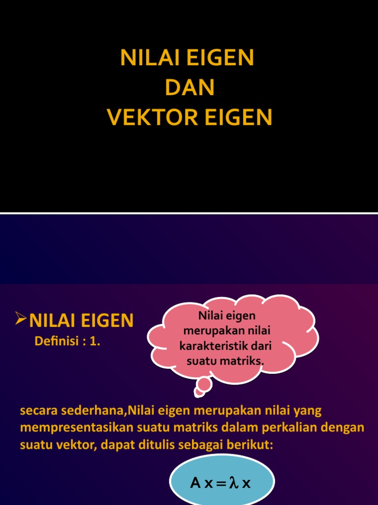 Nilai Eigen Dan Faktor Eigen | PDF | Metode & Bahan Ajar