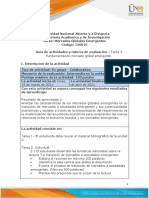 Guía de Actividades y Rúbrica de Evaluación - Unidad 2 - Tarea 3 - Fundamentación Mercado Global Emergente