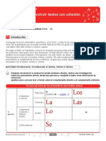 ESPAÑOL Taller Construir Textos Con Coherencia