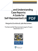 Reading and Understanding Case Reports: A Guide For Self-Represented Litigants