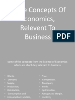 Some Concepts of Economics