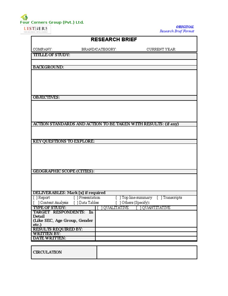 FCG Research Brief Format | PDF | Art | Computers