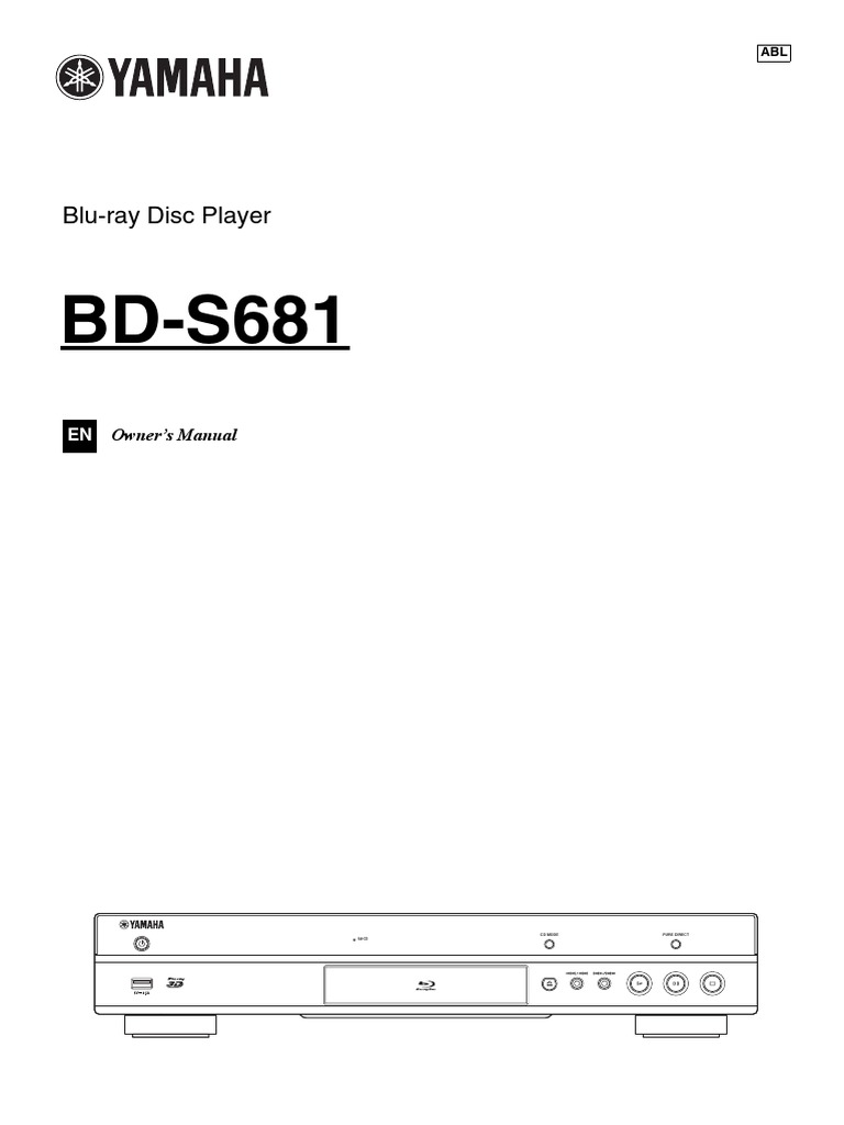 BD-S681 User-Manual en | PDF | Compact Disc | Dvd