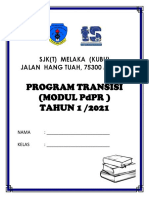 Program Transisi (Modul PDPR) TAHUN 1 /2021: SJK (T) Melaka (Kubu) Jalan Hang Tuah, 75300 Melaka