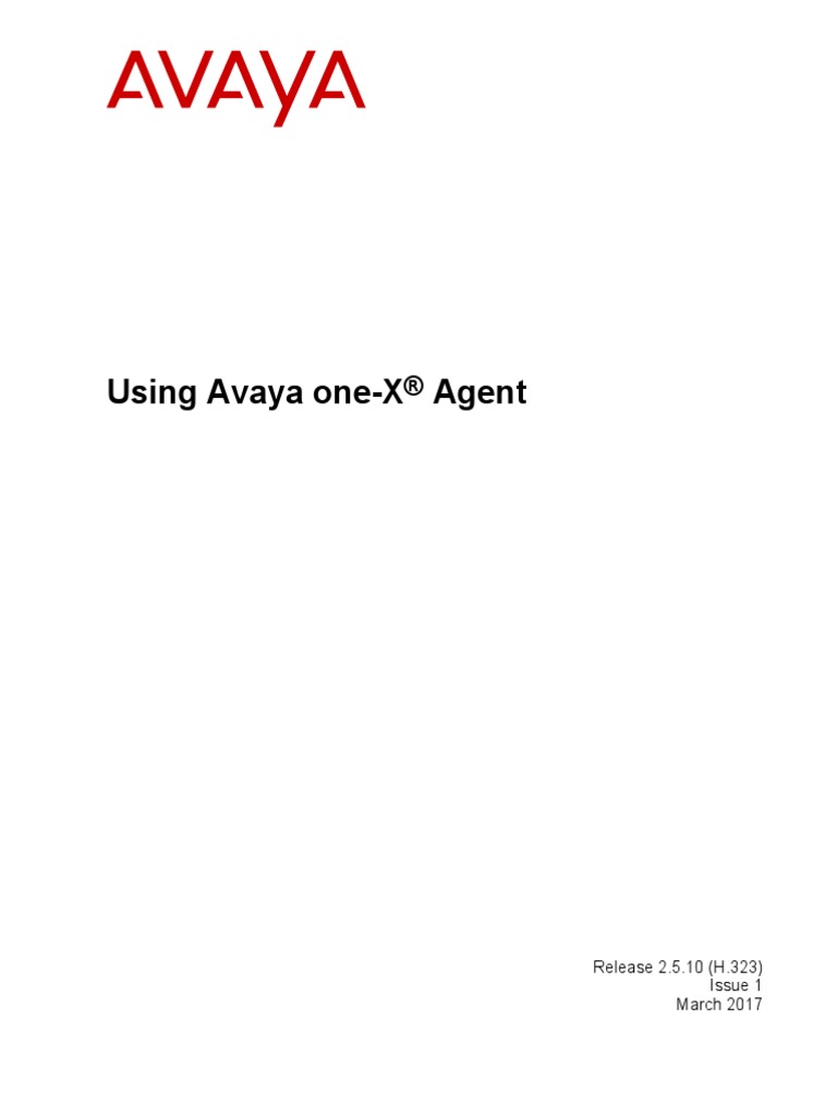 Using Avaya one-X® Agent | PDF | License | Source Code