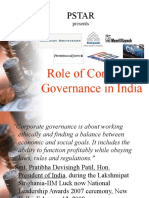 Pstar: Role of Corporate Governance in India