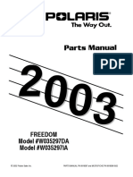 Polaris Freedom Parts Manual 2002 Models W035297DA and W035297IA