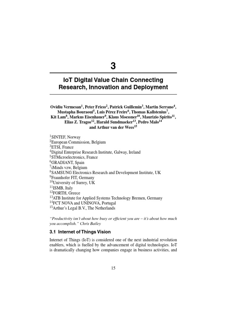 IoT Digital Value Chain Overview | PDF | Internet Of Things | Wearable ...