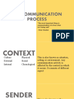 The Communication Process: "The Most Important Thing in Communication Is To Hear What Isn't Being Said" - Peter Drucker