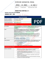 Plan de Unidad Didáctica Edufisica 801 - 802 El Cerro 2021