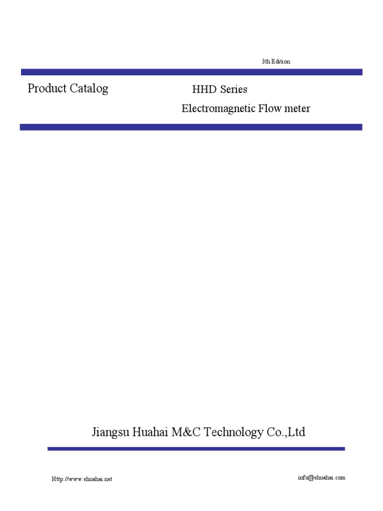 Electromagnetic Flow Meter Manual | PDF | Flow Measurement | Pipe ...