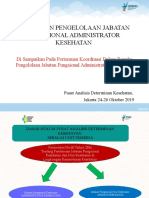 Kebijakan Pengelolaan Adminkes 24-26 Oktober 2019