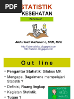 Download STATISTIK  KESEHATAN- slide I - Pengantar Statistik by Abdul Hadi Kadarusno SN50200223 doc pdf