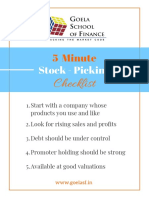 5 Minute Stock Picking Checklist