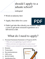 When Should I Apply To A Graduate School?