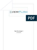 Pipe Flow Design 1: Results Data