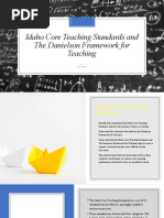 Idaho Core Teaching Standards and The Danielson Framework Presentation