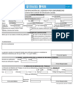 Formulario Justificacion de Licencia Por Enfermedad