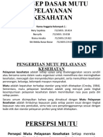 Konsep Dasar Mutu Pelayanan Kesahatan