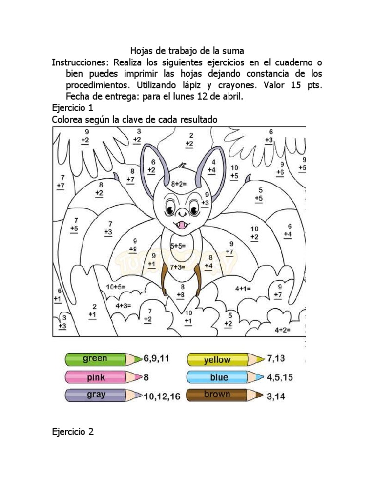 Hojas de Trabajo de Sumas para Primaria | PDF | Métodos y materiales de ...